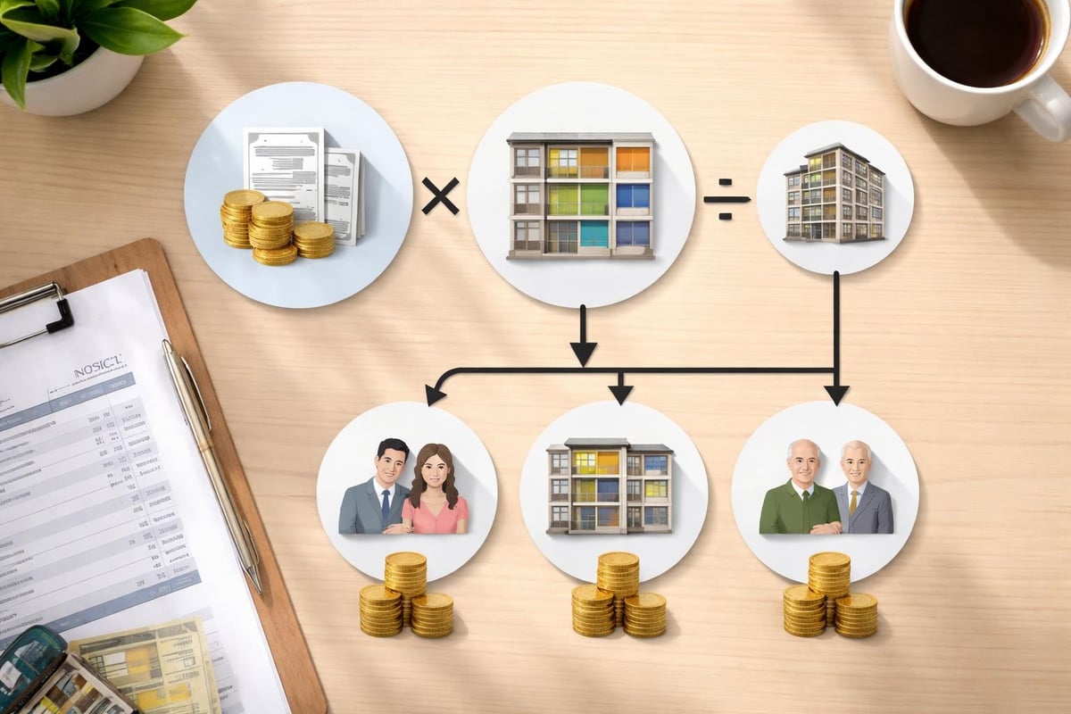 Berechnung der Mieteranteile