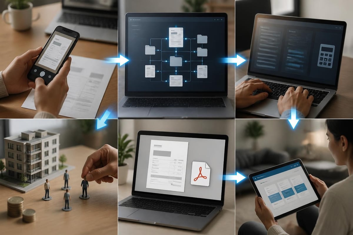 Digitale Betriebskostenabrechnung Workflow